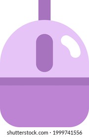 Ratón de computadora púrpura, ilustración, en un fondo blanco.