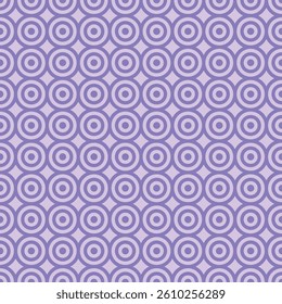 Purple concentric circle seamless pattern with diamonds in geometric layout retro pastel abstract wallpaper background for textile fashion wrapping paper print modern interior stylish design soft look