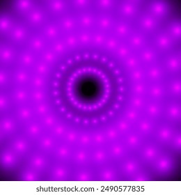 Purple Concentric  Dotted Neon Design Pattern.  Can be used as background and Decor for events, concerts, celebrations, clubs, discos etc. Or as a cushion or fabric pattern.