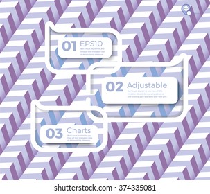 Purple Concept Bubble Speech List Elements for Your Beautiful Infographics