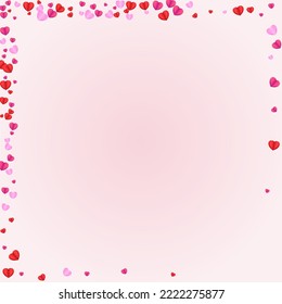 violetter Konfetti-Hintergrund rosafarbener Vektorgrafik. Februar Musterherz. Lilac Honeymoon Illustration. rosafarbene Heart Cute Frame. Geschenkhintergrund gefunden.