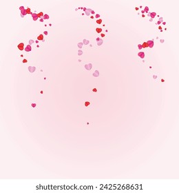 Purple Confetti Background Pink Vector. February Texture Heart. Lilac Gift Illustration. Pinkish Heart Shape Pattern. Tender Blank Frame.