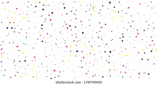 Espuma De Confetti Púrpura. Brillante el índigo aniversario. Boda del Carnaval Rojo. Papel tapiz festivo. Vector verde brillante. Papel decorativo. Antecedentes del Partido. Elemento de caída.