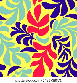 Purple Continuous Abstract Isolated Branch Watercolor Vector. Blue Repetitive Color Natural Tree Invitation Wallpaper. Green Repeated Botanical Flora Textile Design.
