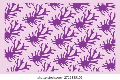 Padrão de coral roxo é exibido em um fundo rosa claro, criando um design abstrato que é vibrante e atraente perfeito para têxteis ou fundos.