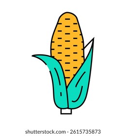 purple corn line icon vector. purple corn sign. isolated symbol illustration
