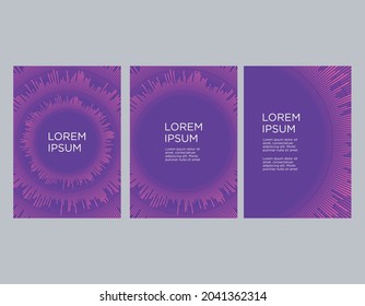 Purple Cornea Line Pattern vector format editable elements
