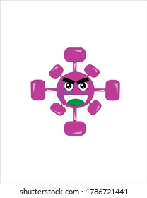 Purple corona virus illustration design. good for making posters