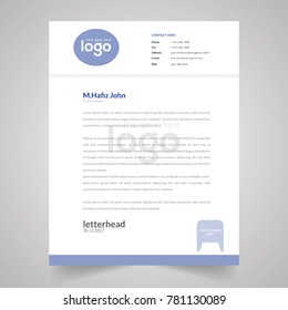 purple corporate identity set or kit for your business. Letter templates. Vector format, editable, place for text