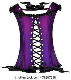 purple corset