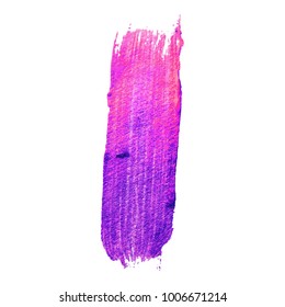 Frotis de muestra de cosméticos púrpura. Frotis de color acrílico de Vector