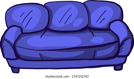 Concha morada , ilustración, vector sobre fondo blanco