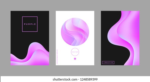 Purple covers. Liquid color background. Layered vector EPS10 