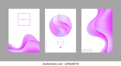 Purple covers. Liquid paint. Applicable for flyer brochure poster magazine and invitation