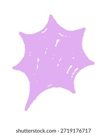 Purple crayon speech bubble design