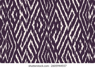 Purple cream ikat diagonal shape lines, seamless ogee ornamental blurred stripe colorful vector endless trendy pattern ornament drawing beautiful illustration textile ethnicity print fashion