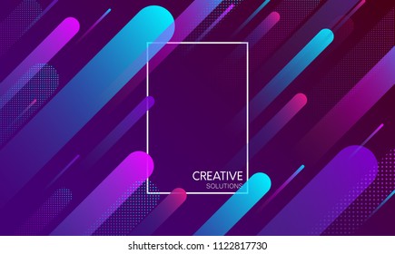 Purple Creative Solutions Background Frame Abstract Stock Vector ...