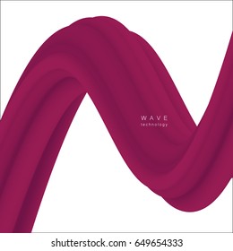 Purple Creative Wave. Vector Design Illustration.