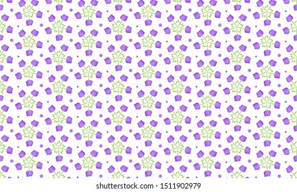 Purple Crocus Flower with Dots Pattern Background