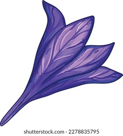 Ilustración del vector de flor de color púrpura