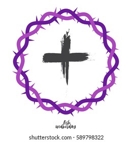 purple crown with cross inside