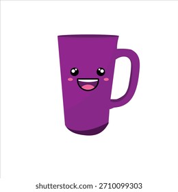 Copa púrpura con expresión de sonrisa