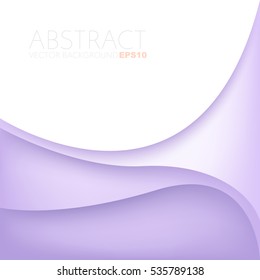 Purple Curve Background With Line Layer Paper Overlap With White Space For Add Text And Message , Vector