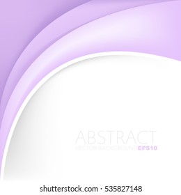 Purple curve background with line layer paper overlap with white space for add text and message , Vector