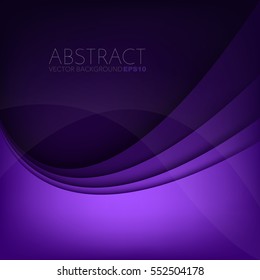 Purple curve background overlap layer vector with white curve line label and space for text and message artwork design , Vector