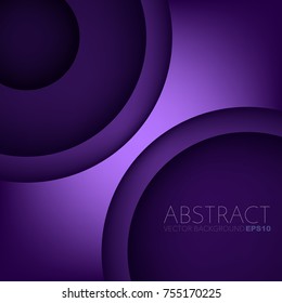 Purple curve circle background overlap layer vector element with space for text and background design