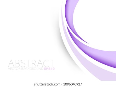 Purple curve line vector background with white space for text design
