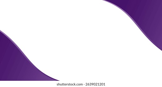Purple curve line vector background with white paper space for background design . presentation . flayer . modern design