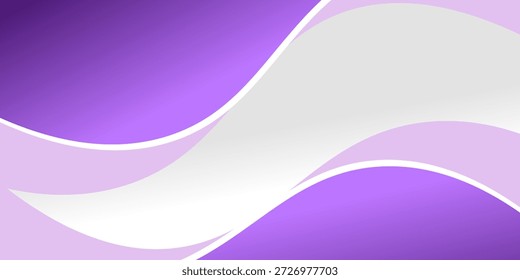 Purple curve line vector background with white paper space for background.Creative element design in vetor illustration