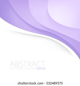 Purple curve line vector background overlap paper layer with white space for add text and message