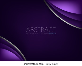 Purple curve vector background with dark space for text design