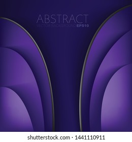 Purple curve vector background overlap layer for design