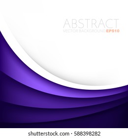 Purple curve vector background overlap white layer and space for text and message artwork design