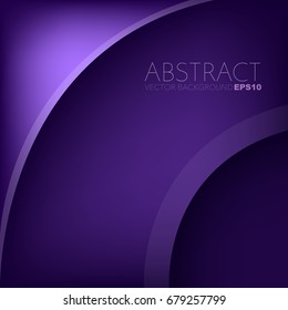 Purple curve vector background overlap layer on dark space for text design
