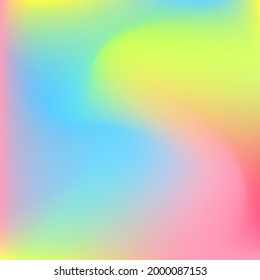 Purple Curve Wavy Multicolor Smooth Surface. Green Neon Pastel Color Liquid Gradient Background. Blue Happy Water Dynamic Light Wallpaper. Rainbow Fluid Blurred Pink Yellow Swirl Gradient Mesh.