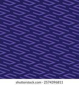 Purple curved lines vector square geometric seamless pattern or texture.