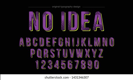 Purple Custom Typography Artistic Font