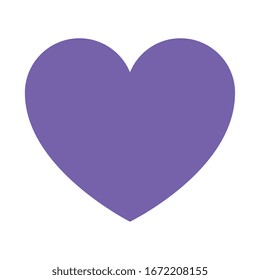 purple cute heart isolated icon vector illustration design