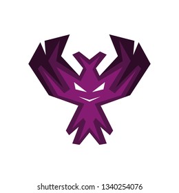 Purple cute monster icon