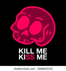 purple cute skull head vector	