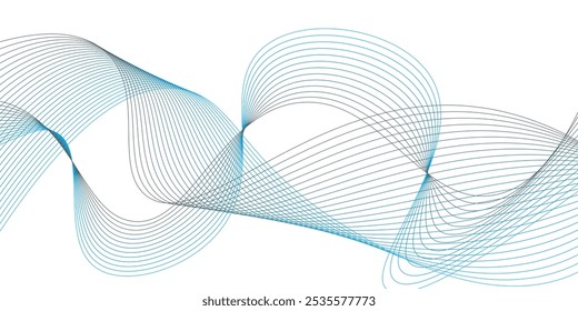 purple cyan blue tech wavy lines gradient background vector illustration