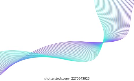 purple cyan blue wavy tech lines abstract background illustration eps 