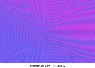 Purple and cyan halftone vector background. Colorful neon banner template. Bright dotted pattern. Diagonal dotted gradient. Pop art surface design. Vivid halftone texture. Abstract background tile
