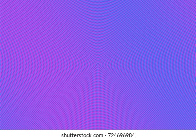 Purple and cyan halftone vector background. Colorful neon banner template. Bright dotted pattern. Horizontal dotted gradient. Pop art surface design. Vibrant halftone texture. Abstract background tile