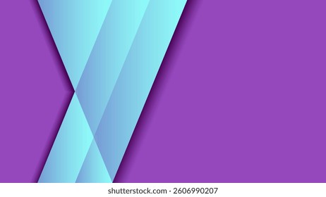 Purple and cyan modern papercut background with layered abstract design. Perfect for branding, web, social media, and print. High-quality vector, fully scalable and editable