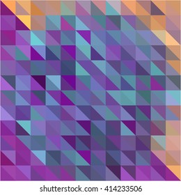 Purple cyan orange triangle grid background